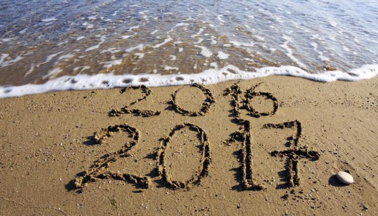 2016 wordt 2017 op het strand